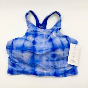 Athleta Conscious Crop Bikini Top D-DD Blue Tie Dye XL NWT 657725
